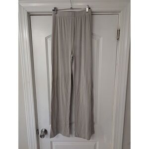 Skims Womens XS Heather Grey Wide Leg Lounge Pants High Waist loose